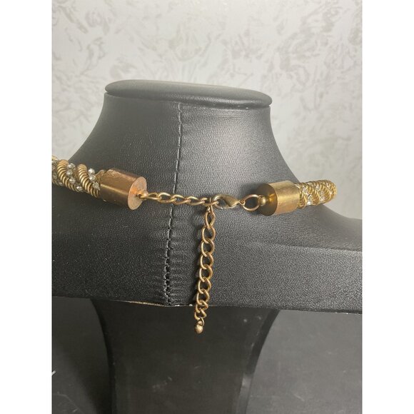 Gold & Silver Twist Rope Necklace With Chain Extender - Picture 4 of 4